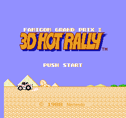 Famicom Grand Prix: F-1 Race title screen for Famicom Disk System